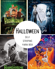 Load image into Gallery viewer, PRE-ORDER - Countdown To Halloween Self Striping Yarn Box - Self Striping Merino Nylon Sock