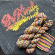 Load image into Gallery viewer, Be Kind - Self Striping Merino Nylon Sock