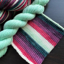 Load image into Gallery viewer, Dyed To Order - Self Striping Merino Nylon Sock