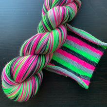 Load image into Gallery viewer, Dyed To Order - Self Striping Merino Nylon Sock
