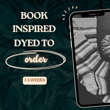 Load image into Gallery viewer, Book Inspired Dyed To Order - Self Striping Merino Nylon Sock