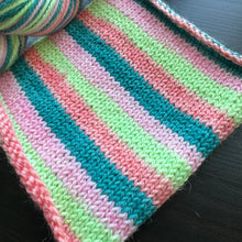 Load image into Gallery viewer, 50 Gram Mini - Watermelon Splash - Self Striping Merino Nylon Sock