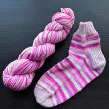 Load image into Gallery viewer, Dyed To Order - Self Striping Merino Nylon Sock