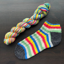 Load image into Gallery viewer, Dyed To Order - Brick By Brick - Self Striping Merino Nylon Sock