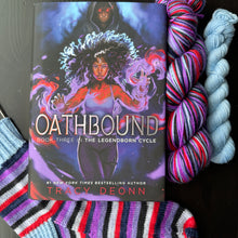 Load image into Gallery viewer, Book Inspired Dyed To Order - Self Striping Merino Nylon Sock