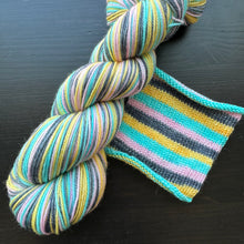 Load image into Gallery viewer, Ice Cream Shoppe - Self Striping Merino Nylon Sock & DK