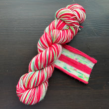 Load image into Gallery viewer, Ho Ho Ho! - Self Striping Merino Nylon Sock & DK