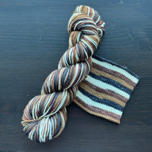 Load image into Gallery viewer, Practically Magical - Self Striping Merino Nylon Sock & DK