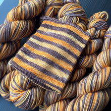 Load image into Gallery viewer, Pumpkin Patch - Self Striping Merino Nylon Sock & DK