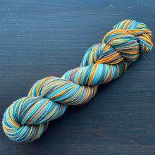 Load image into Gallery viewer, Woodland Pumpkins - Self Striping Merino Nylon Sock & DK