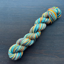 Load image into Gallery viewer, Woodland Pumpkins - Self Striping Merino Nylon Sock & DK