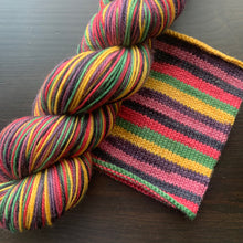 Load image into Gallery viewer, Dyed To Order - Self Striping Merino Nylon Sock
