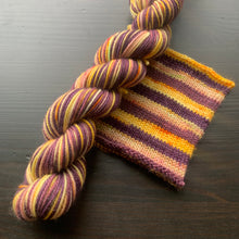 Load image into Gallery viewer, Dyed To Order - Happy Fall, Y'all - Self Striping Merino Nylon Sock