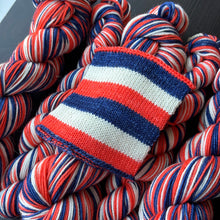 Load image into Gallery viewer, Let’s Go, Oilers! - Self Striping Merino Nylon Sock & DK