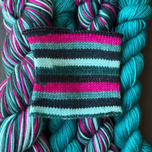 Load image into Gallery viewer, Unknown Caller - Self Striping Merino Nylon Sock & DK