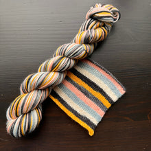 Load image into Gallery viewer, 50 Gram Mini - Let Sparks Fly - Self Striping Merino Nylon Sock
