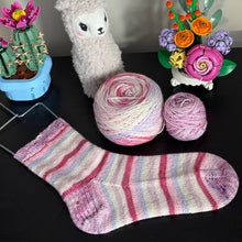 Load image into Gallery viewer, Dyed To Order - Cheers To A Fresh Start Sock Set - Self Striping Merino Nylon Sock