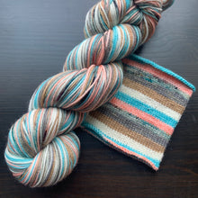 Load image into Gallery viewer, All A Flutter - Self Striping Merino Nylon Sock & DK