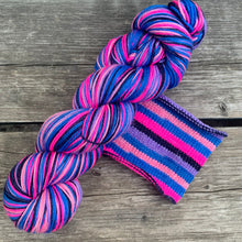 Load image into Gallery viewer, Deep Dive - Self Striping Merino Nylon Sock