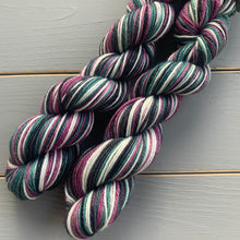 Load image into Gallery viewer, 50 Gram Mini - A Single Peony - Self Striping Merino Nylon Sock
