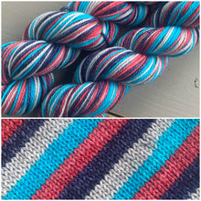 Load image into Gallery viewer, 50 Gram Mini - Snow Day - Self Striping Merino Nylon Sock