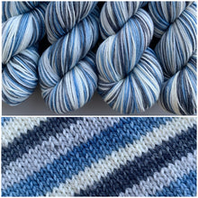 Load image into Gallery viewer, Ghostly - Self Striping Merino Nylon Sock