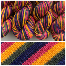 Load image into Gallery viewer, Rainy Day - Self Striping Merino Nylon Sock & DK