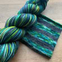Load image into Gallery viewer, Dyed To Order - Self Striping Merino Nylon Sock