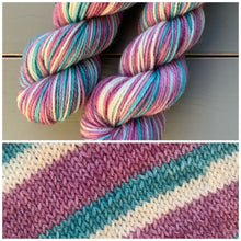 Load image into Gallery viewer, 50 Gram Mini - Date Night - Self Striping Merino Nylon Sock