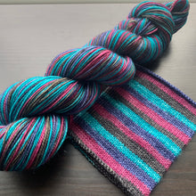 Load image into Gallery viewer, Dyed To Order - Self Striping Merino Nylon Sock