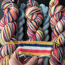 Load image into Gallery viewer, Go, Sports! Sock Set - Self Striping Merino Nylon Sock
