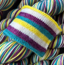 Load image into Gallery viewer, Whodunit? - Book Genre Collection - Self Striping Merino Nylon Sock &amp; DK
