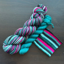 Load image into Gallery viewer, Unknown Caller - Self Striping Merino Nylon Sock &amp; DK
