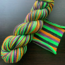 Load image into Gallery viewer, Dyed To Order - Self Striping Merino Nylon Sock
