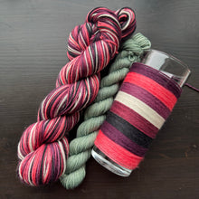 Load image into Gallery viewer, Dark Valentine Sock Set - Self Striping Merino Nylon Sock
