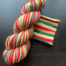 Load image into Gallery viewer, Dyed To Order - Self Striping Merino Nylon Sock
