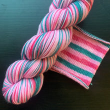 Load image into Gallery viewer, Dyed To Order - Self Striping Merino Nylon Sock
