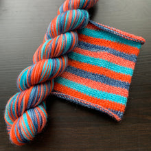 Load image into Gallery viewer, Dyed To Order - Coral Reef - 50 Gram Skein - 2023 Life In Colour Self Striping Yarn Of The Month - Merino Nylon Sock
