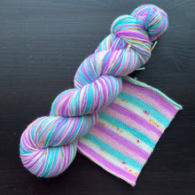 Load image into Gallery viewer, Be Unique. Be A Unicorn. - Self Striping Merino Nylon Sock &amp; DK
