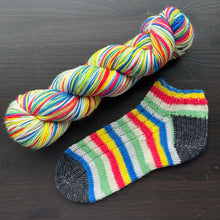 Load image into Gallery viewer, Dyed To Order - Brick By Brick - Self Striping Merino Nylon Sock
