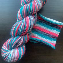 Load image into Gallery viewer, Holly Berry - Self Striping Merino Nylon Sock
