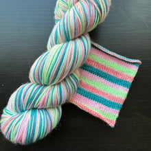 Load image into Gallery viewer, Dyed To Order - Self Striping Merino Nylon Sock
