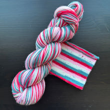 Load image into Gallery viewer, Dyed To Order - Self Striping Merino Nylon Sock
