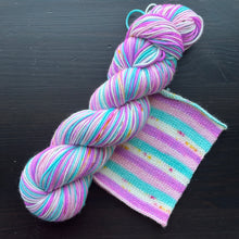 Load image into Gallery viewer, Be Unique. Be A Unicorn. - Self Striping Merino Nylon Sock &amp; DK
