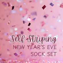 Load image into Gallery viewer, Pre-Order - New Year&#39;s Eve Self Striping Sock Set - 6 Stripes - Merino Nylon Sock
