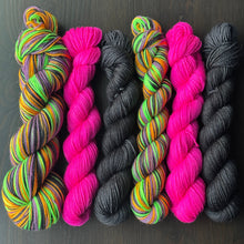 Load image into Gallery viewer, Brew Of Witches Sock Yarn Kit - No Pattern - Self Striping Merino Nylon Sock
