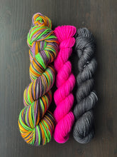 Load image into Gallery viewer, Brew Of Witches Sock Yarn Kit - No Pattern - Self Striping Merino Nylon Sock
