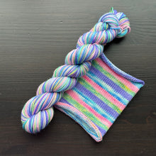 Load image into Gallery viewer, 50 Gram Mini - Plant. Grow. Bloom. - Self Striping Merino Nylon Sock
