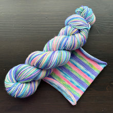 Load image into Gallery viewer, Plant. Grow. Bloom. - Self Striping Merino Nylon Sock
