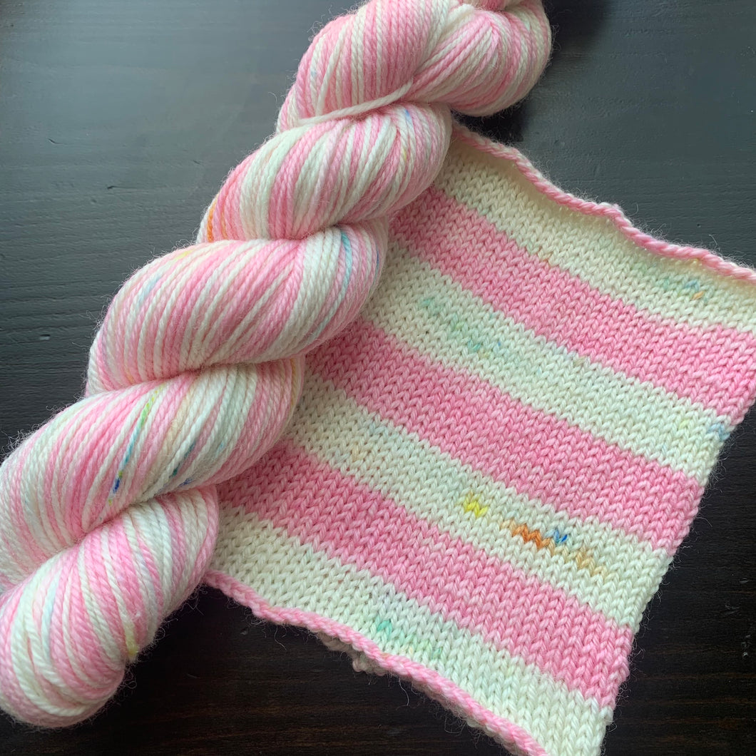 50 Gram Mini - Sprinkleberry - Self Striping Merino Nylon Sock